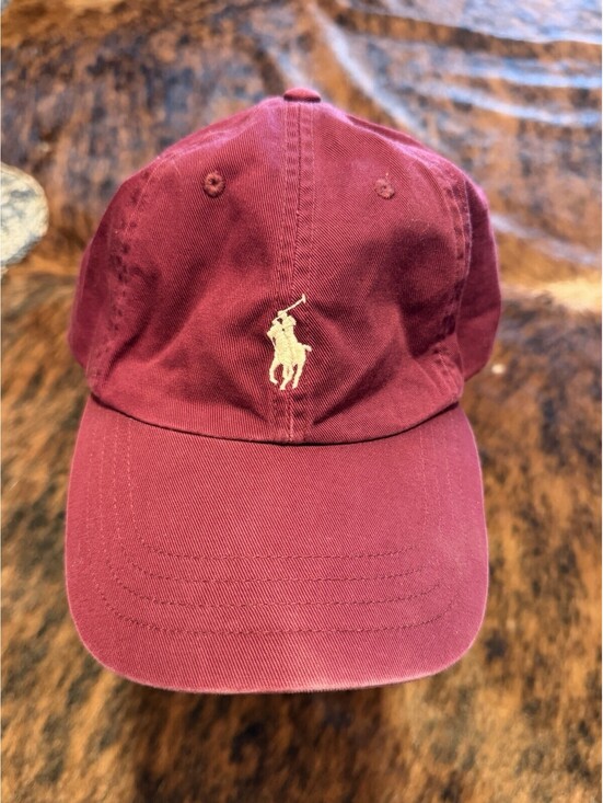 Ralph Lauren Other - Polo By Ralph Lauren Adjustable Maroon Ball Cap One Size White Pony